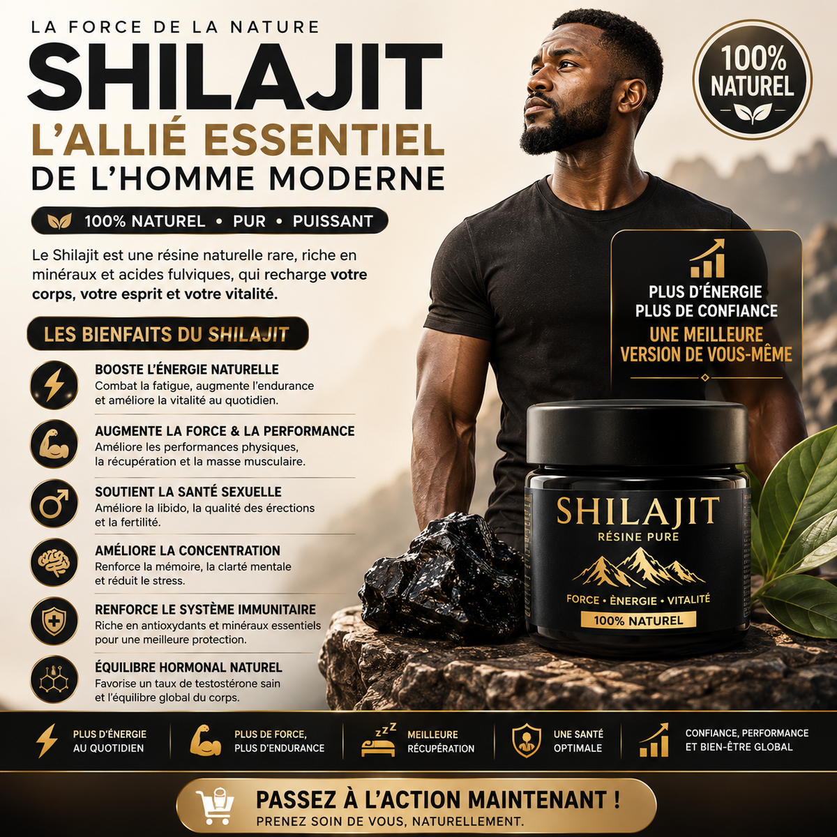 🔥 SHILAJIT PUR – La Résine des Hommes Puissants